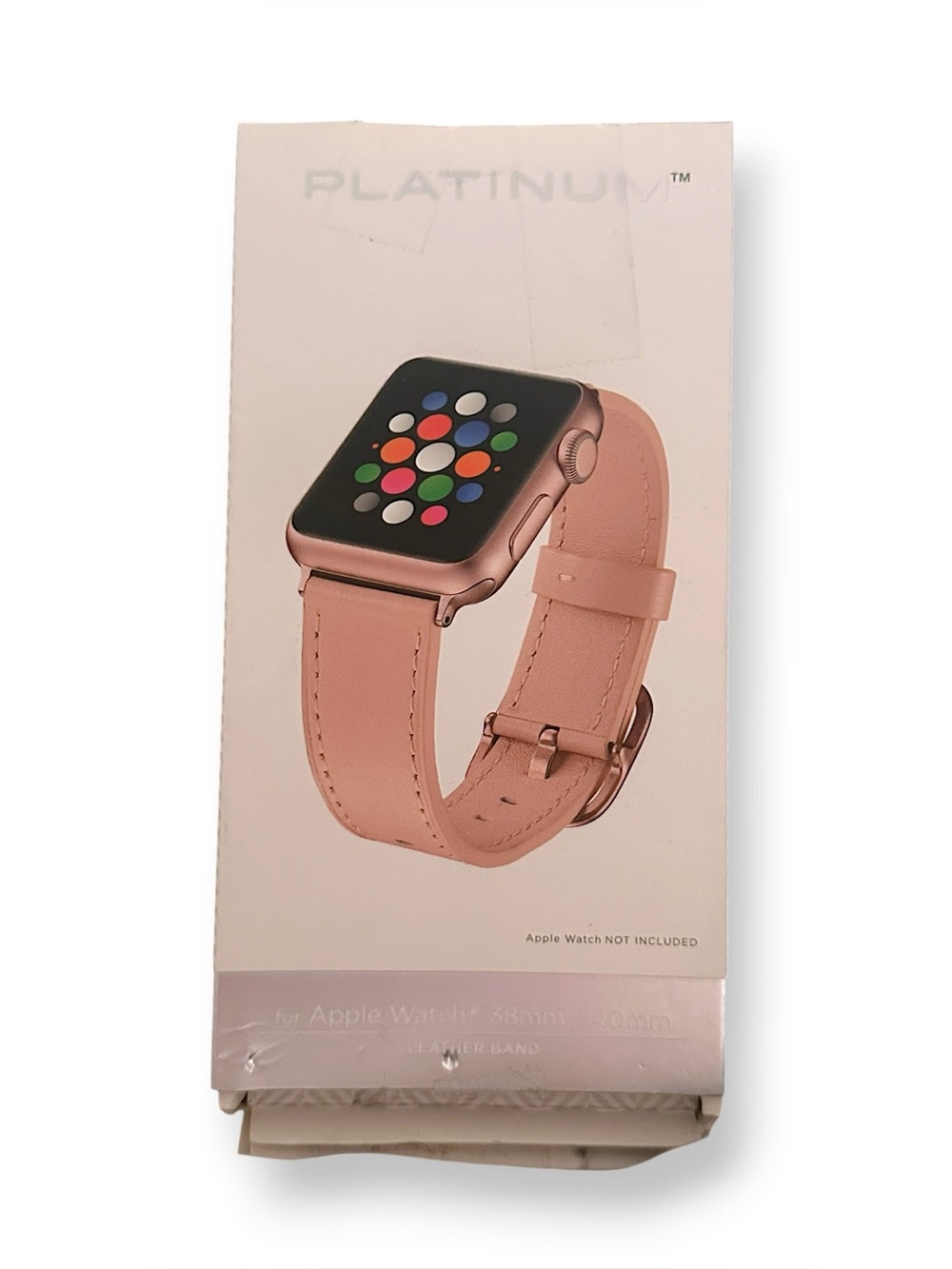 Platinum leather smart watch band